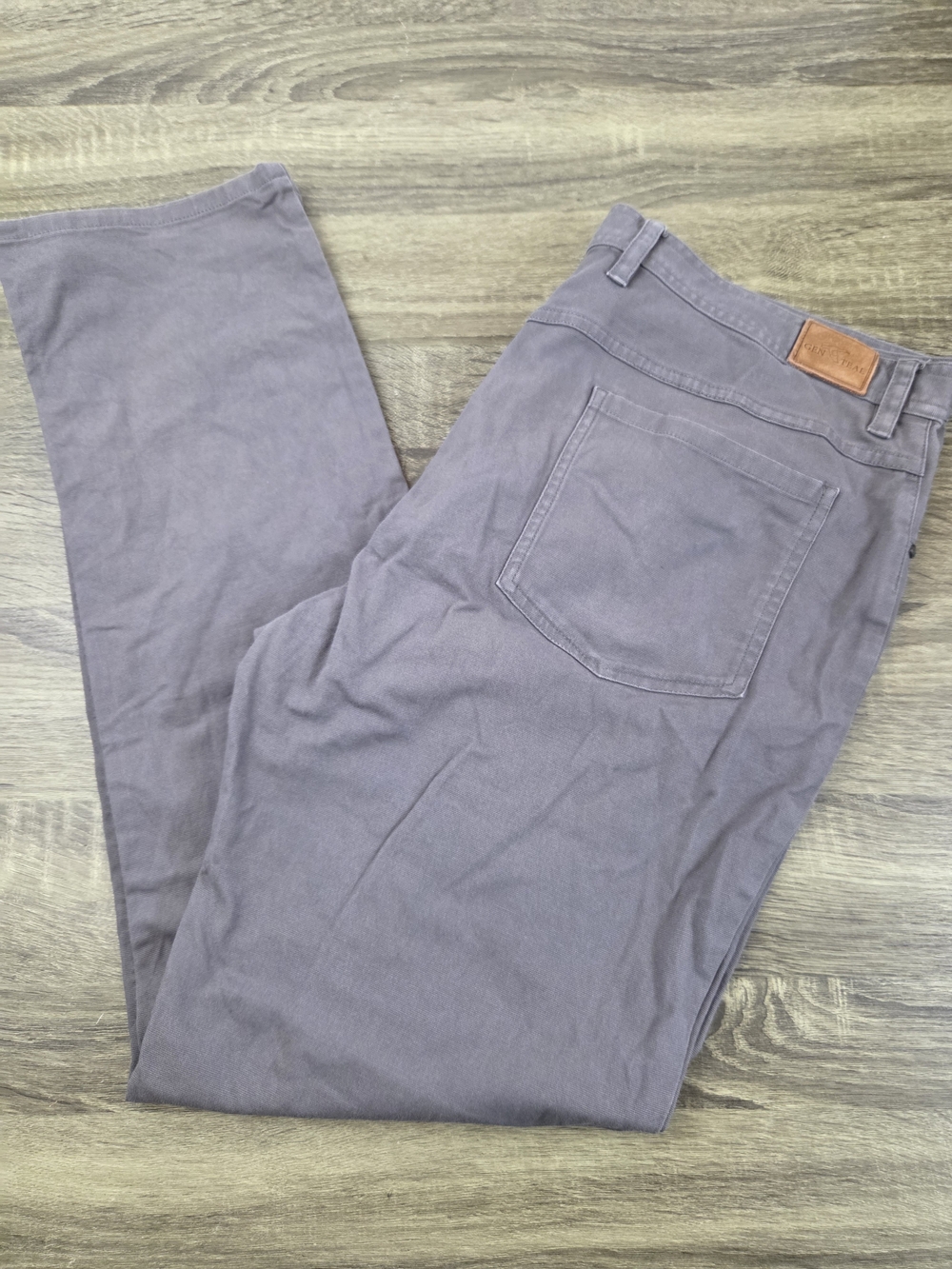 Genteal Chino Pants Men's 36x32 Gray Stretch Flat Front Outdoors Golf Preppy